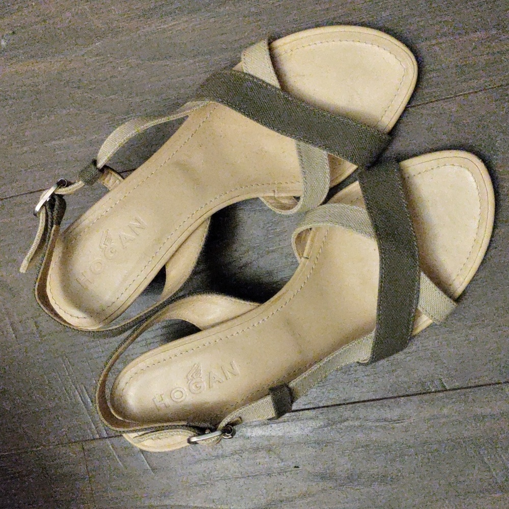 Hogan Kitten Heel Sandals